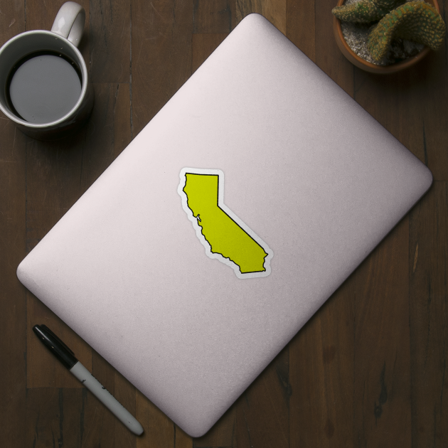 California - Yellow Outline by loudestkitten